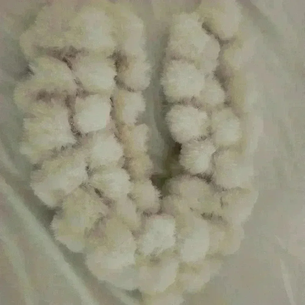 Poof Scarf Infinity White Cream Faux Fur Fluffy Soft Plush White Accessory Winte